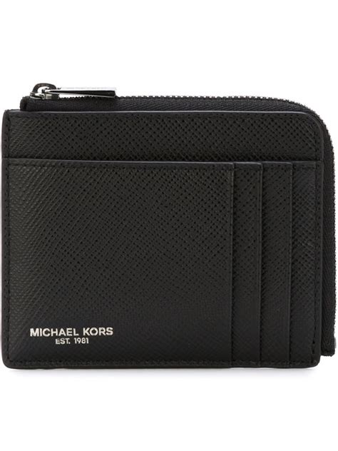 michael kors wallet mens black|michael kors black zipper wallet.